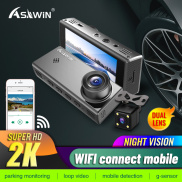 Asawin Dash Camear ống Kính Kép UHD 2K Cho Máy Ghi Hình Dvr Xe Hơi Vỏ Kim