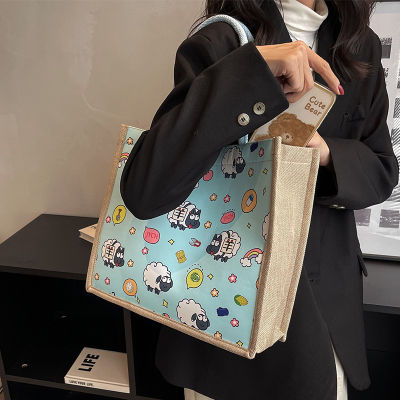 High School Student Large Capacity Shoulder Bag Female 2023 Fashion Out Mummy Bag Cute Cartoon Portable Tote Bag Fashion