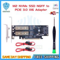 M2 Nvme Ssd Ngff สำหรับ Pcie 3.0 X16อะแดปเตอร์ M คีย์ B คีย์ Msata Pci ด่วน3.0ม. 2 Nvme Ssd M2 Sata เอสเอสดี Msata 3 In 1 Converter Riser