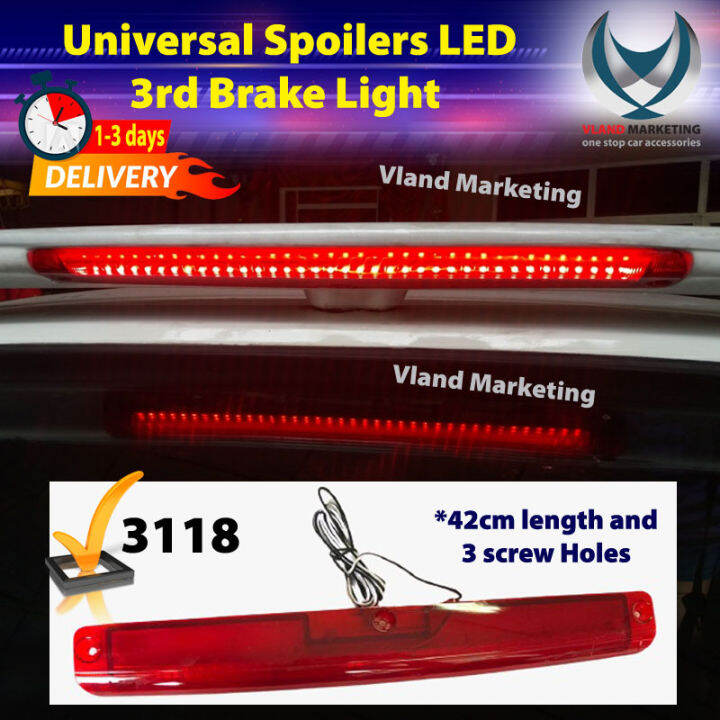 Spoiler LED Third Brake Light Lamp Replacement Part For Car Spoilers