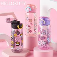 Sanrio Kuromi My Melody Cinnamoroll HELLO KITTY Summer New Straight Drink Plastic Cup For Students Cartoon Sports Water Cup