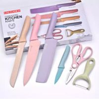 ชุดมีดสแตนเลสสีพาสเทล Forging Family 6 Pastel Knife Set เซ็ตสุดคุ้ม 6 ชิ้น