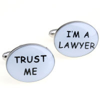 Cufflinks Wholesale Trust me im a lawyer white cufflinks nail sleeve 170133 free shipping