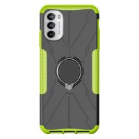 Phone Case For Moto G82 กันกระแทกเคสกันกระแทกแหวนโลหะ Stand Hard Back Armor Cover