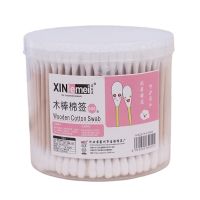 ‘；【-【 Tattoo Supplies 500Pcs Disposable Cotton Swabs Lint Free Brushes Wood Cotton Buds Ear Clean Stick Eyelash Extension Glue Removin