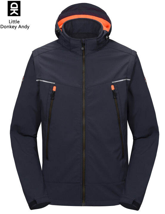 LittleDonkeyAndy Men's Waterproof Windproof Softshell Jacket with