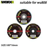 [HOT CHLXIWSHG 552] Worx ใบมีดตัด Sander Disc กระดาษทรายล้อ100X16มม. สำหรับเครื่องบดมุมเหมาะสำหรับ WU808 WX802สำหรับ100มม. เครื่องบดอื่นๆ