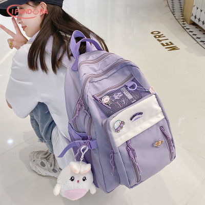 IP กระเป๋าเป้กระเป๋านักเรียน กระเป๋าเป้สะพายหลังเด็กผู้หญิงมัธยมต้นการ์ตูนฉบับภาษาเกาหลีนักเรียนโรงเรียนวิทยาลัยสูงกระเป๋าเป้ส
