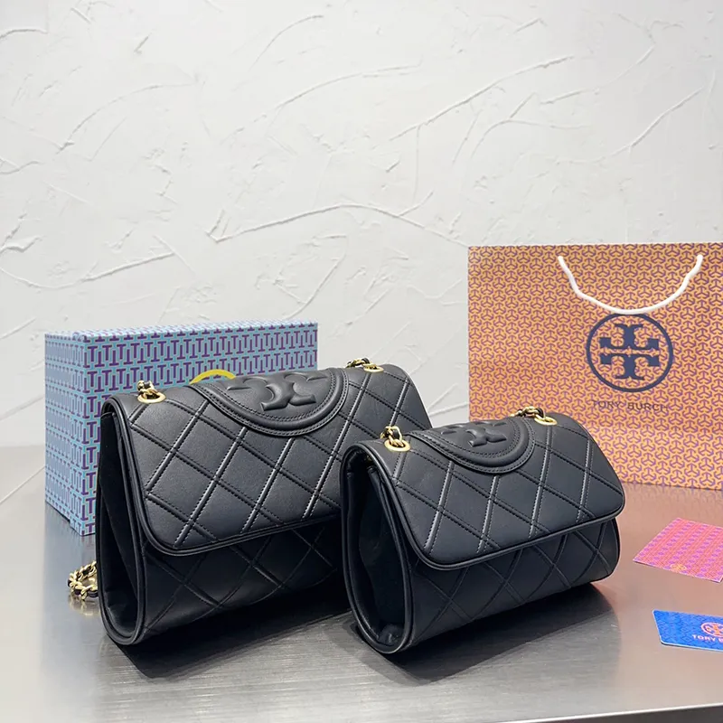 High End Gift Box] Original Tory Burch ˉ New Chain Bag Daily Women's  Commuter Bag Top Leather Shoulder Bag28*16CM/22*14CM | Lazada