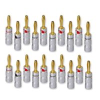 Nakamichi banana plugs 24K Gold-plated 4MM Banana Connector with Screw Lock For Audio Jack Speaker Plugs 20 pcs HiFi