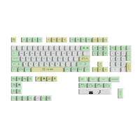 PBT ข้อความเหมือนกับ133-Key แมวสีเขียวความร้อนระเหิด XDA วิศวกรรมแป้นพิมพ์ปุ่มกดสำหรับ MX-สวิทช์บุคลิกภาพการ์ตูน