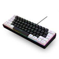 Ultra-Compact Wired Game Keyboard RGB Backlit Keyboard Floating Keycaps 61 Keys