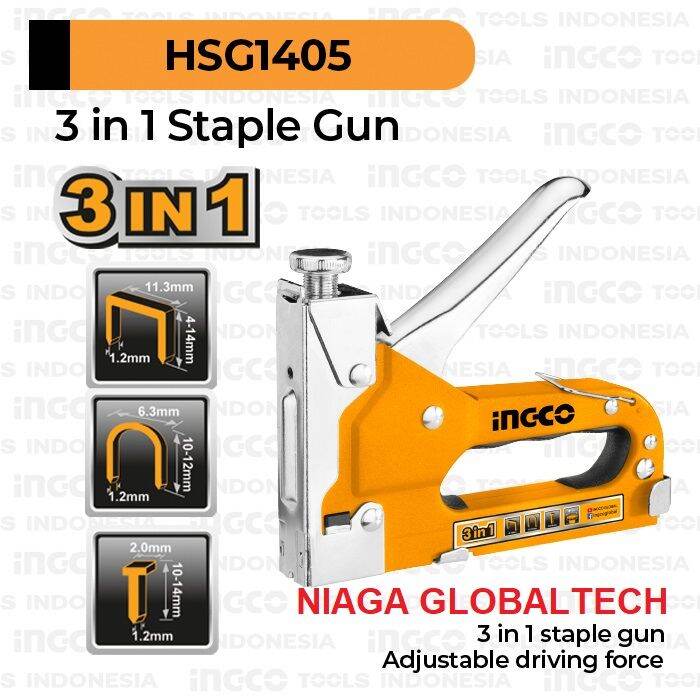 INGCO STAPLE GUN 3IN1 STAPLES STAPLER STEPLES TEMBAK JOK INGCO HSG1405