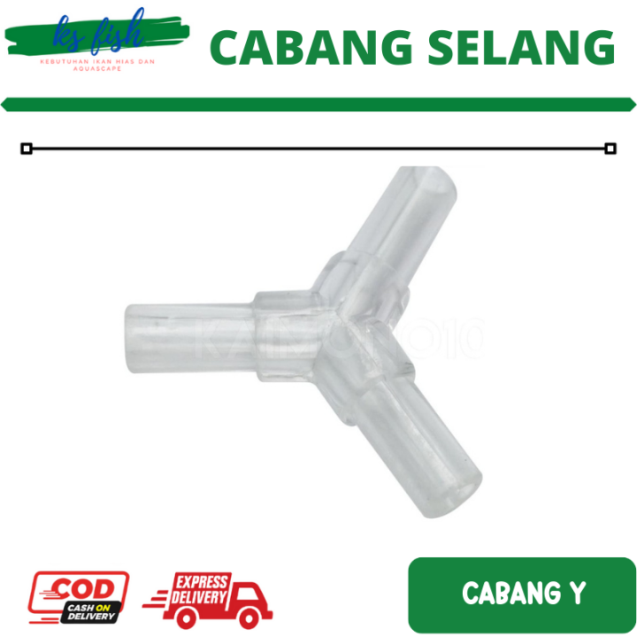 Cabang Y Sambungan Selang Aerator Akrilik Cabang Aquarium Aquascape