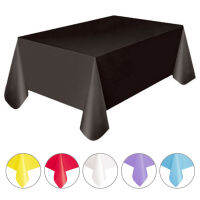 5Pcs สีทึบ PE ทิ้งเหตุการณ์โรงแรมงานแต่งงาน Catering Tablecloth5Pcs Disposable เป็นมิตรกับสิ่งแวดล้อมวัสดุโพลีเอทิลีนหนาและขยายผ้าปูโต๊ะ137 × 183ซม.สีทึบตกแต่งผ้าปูโต๊ะ