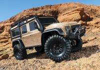 รถบังคับไฟฟ้า TRAXXAS TRX-4 Land Rover Defender 1/10 มอเตอร์ Titan 21T 550 (21-turn) สปีด XL-5 HVขับเคลื่อน 4 ล้อขับขี่เล่นได้นานถึง 2 ชั่วโมง