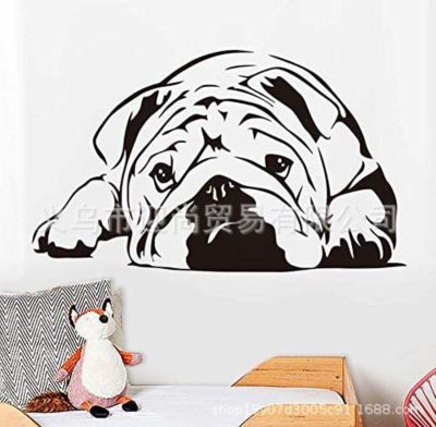 [COD] Manufacturers wholesale creative cartoon dog wall stickers home decoration study living room pvc removable