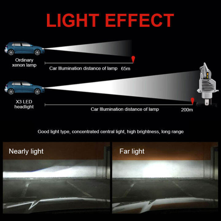 eurs-fighter-foco-h4-9003หลอดไฟ-led-รถยนต์ไฟหน้ารถจักรยานยนต์80w-12v-24v-6000k-super-h4-led-ไฟหน้ารถหลอดไฟ16000lm