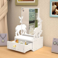 โต๊ะเครื่องแป้ง มินิ Dressing table กระจกแต่งหน้า โต๊ะแต่งหน้า โต๊ะเก็บเครื่องสำอางค์ ของขวัญให้แฟน ของขวัญน่ารัก มีลิ้นชัก