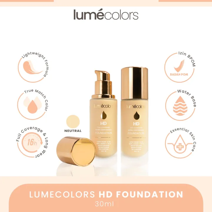Lumecolors HD Full Coverage Ultra Lightweight Foundation Shade Neutral