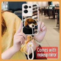 literature trend Phone Case For OPPO Reno8 Pro Plus 5G/8 Pro+ 5G/8Pro Global Makeup mirror Hangings Little Fresh flower