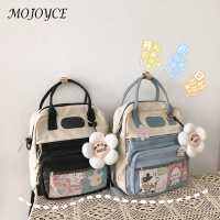 Fashion Cute Women Backpacks Lady Multi-Pocket Nylon Waterproof Shoulder Bags For Teenage Girls Outdoor Picnic Casual Backpack Toiletries  Cosmetics B