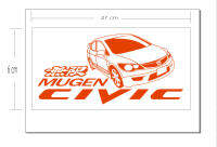 สติ๊กเกอร์ Civic สีแดง