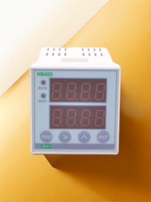 ﹉◐❄ HB482 intelligent double digital display meter counting tachometer frequency time relay single and delay