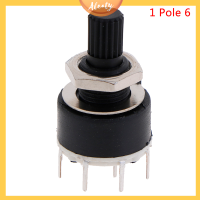 Aleaty? SR16MM ROTARY SWITCH 2 POLE 3 4 position 1 POLE 5 6 8ตำแหน่ง Axis band SWITCH