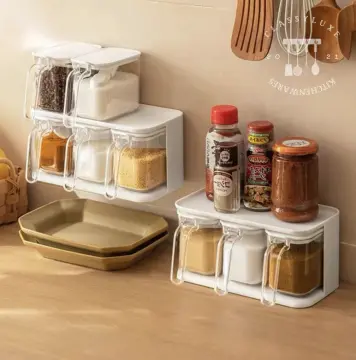 1pc Punch-free Wall-mounted Seasoning Box, Seasoning Jar, Kitchen Seasoning  Storage Container, Seasoning Bottle, Spice Box Organizer, Seasoning Storage  Box