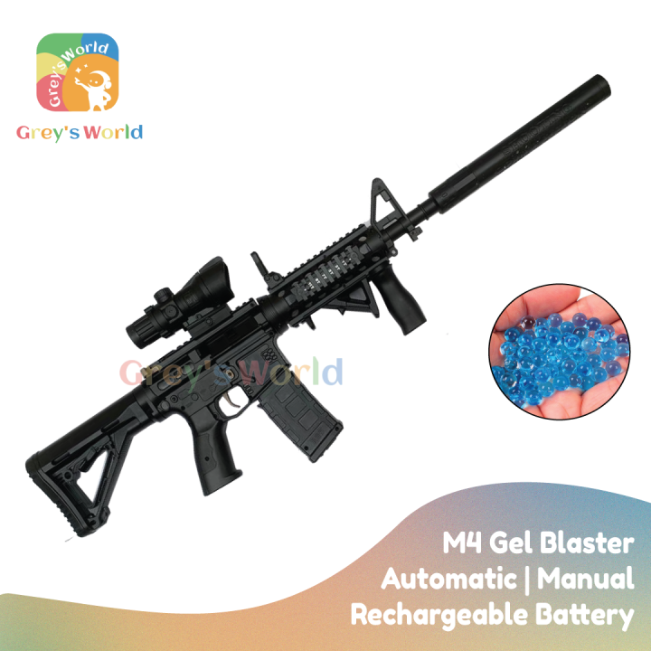 M4 electric Gel Blaster TOY FOR KIDS, manual mode and auto mode Lazada PH