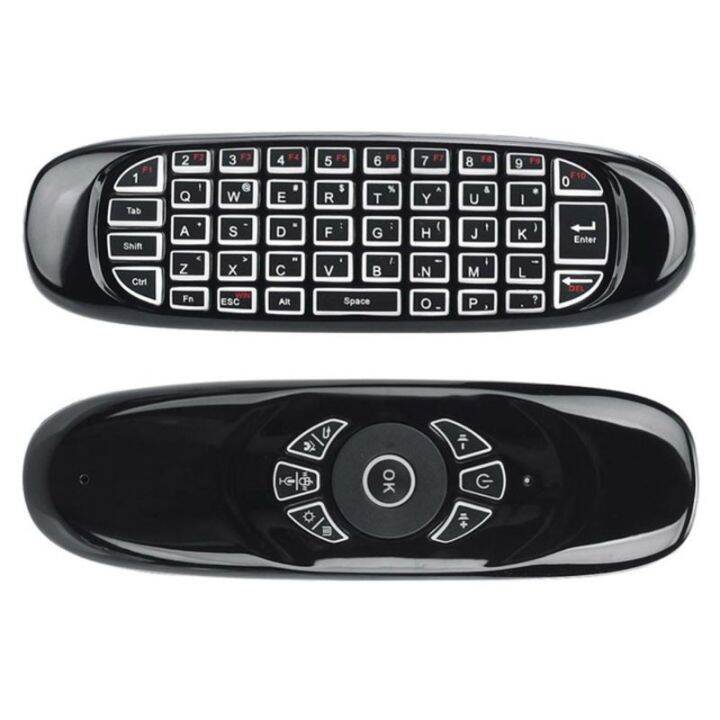 Universal Air Mouse With Keyboard Backlit Wireless Keyboard Rechargeable 2.4G Smart Remote ...