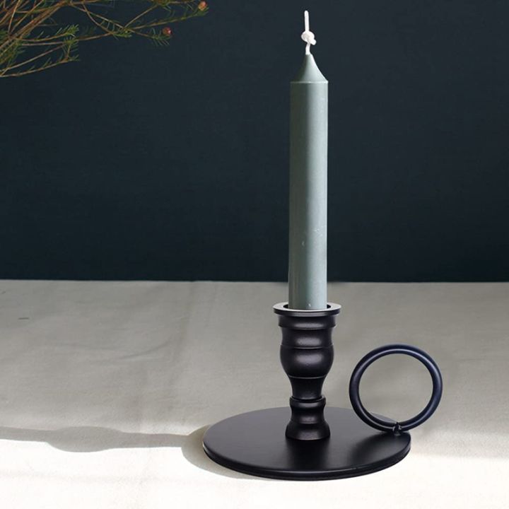 2pcs-portable-matte-black-candle-holders-metal-candle-stand-for-wedding-birthday-dinning-bar-party-decorative-candles