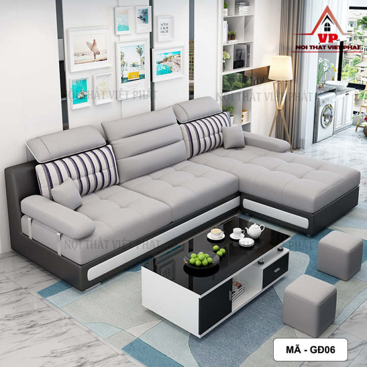 Bàn ghế sofa phòng khách gia đình hiện đại mã GĐ06 của chúng tôi là sự kết hợp hoàn hảo giữa thiết kế đẹp mắt và tính năng hiện đại. Sản phẩm của Lazada.vn không chỉ đem lại sự thoải mái và tiện nghi cho chủ nhân của nó, mà còn làm cho không gian phòng khách trở nên đẹp hơn và ấm áp hơn. Với kiểu dáng đẹp mắt, sản phẩm sẽ là một bổ sung hoàn hảo cho không gian của bạn.