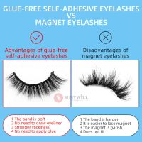 5 Pair Self-adhesive Eye Lashes No Glue Required Resuable 3D Mink Hair False Eyelashes Bulu Mata