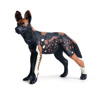 8.5cm Wild Animals African Wild Dog Solid Mini Size Solid Simulation Model Action Figures Zoo Education Toy Ornaments Kids S