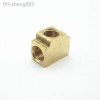 1/4 quot; BSP Female Thread Square Tee Type 3 Way Brass Pipe Fitting Adapter Coupler Connector For Water Fuel Gas