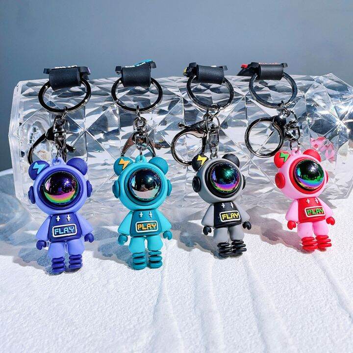 cw-cartoon-lightning-keychain-astronaut-keyring-pendant-couple-car-keyholder-accessories