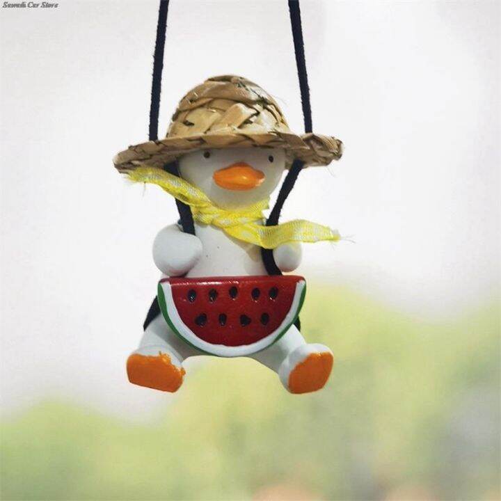 car-accessorie-swing-duck-penguin-squirrel-pendant-auto-rearview-mirror-ornaments-birthday-gift-auto-decoraction-car-fragrance