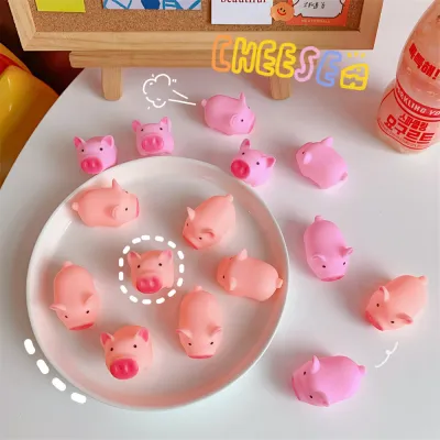 Adorable Squeeze Toys Animal-themed Stress Relief Cute Mini Pig Toys Squeeze Sound Animals Vinyl Antistress Toys