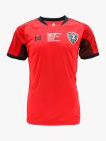 WARRIX เสื้อฟุตบอลคอวีCOME TOGETHER WA-1552CTH-1-สีแดง/ดำ-RA