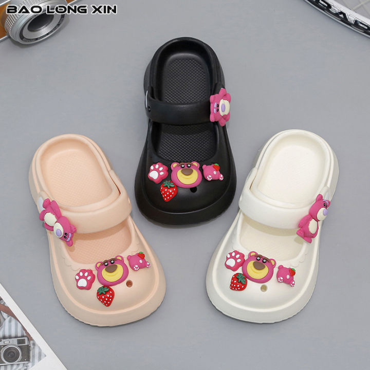 baolongxin-รองเท้าแตะเด็ก-รองเท้าแบบมีรูระบายหมีน่ารักรองเท้าแตะ-diy-ทำมือกันลื่นสำหรับเด็กผู้ชายและเด็กผู้หญิงสวมใส่ในบ้านและกลางแจ้ง