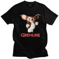 Funny Gremlins Gizmo T Shirt Men Soft Cotton Tshirt Short Sleeved 80S Movie Tshirt Mogwai Monster Tee Clothing Gift 100%