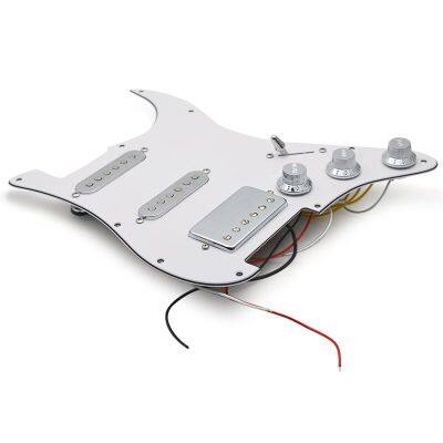 ST SSH Silver Pickup Pickguard Electric 48/50/52(Brass Cover Humbucker) Guitar Pickguard Loaded Prewired Scratchplate Assembly