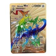 Thẻ Kim Loại Tiếng Anh Pokemon 10000HP Arceus Vmax YU GI OH Pikachu