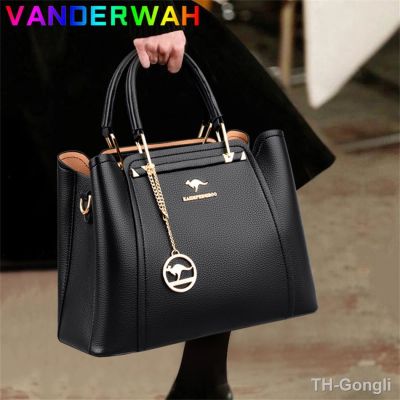 【hot】﹊  Soft Leather Luxury Handbags Designer 3 Layers Shoulder Crossbody Sac Ladies Large Capacity Shopping Messenger Tote