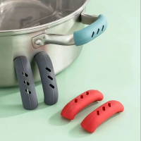 2/4PCS Silicone Pan Handle Cover Anti-scalding Protective Cover Steamer Casserole Handle Holder Non-slip Cover Kitchen Gadgets Pots Pans