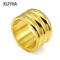 Vintage Exaggeration Portrait Big Round Rings Personality Geometric Finger Rings for Women Girls Party Jewelry Present