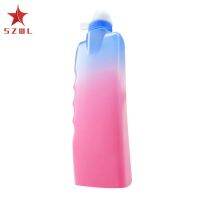 SZWL Pp5 Portable Sports Kettle 330ml Large Capacity Safe Leak-proof Curved Design Gradient Water Bottle