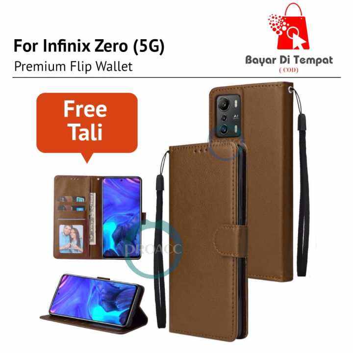 CASE HP FLIP WALLET for INFINIX ZERO 5G NEW Premium FLIP CASE Casing hp KULIT FLIP COVER HP